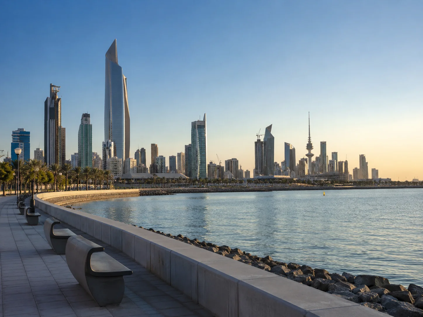 Kuwait waterfront and skyline