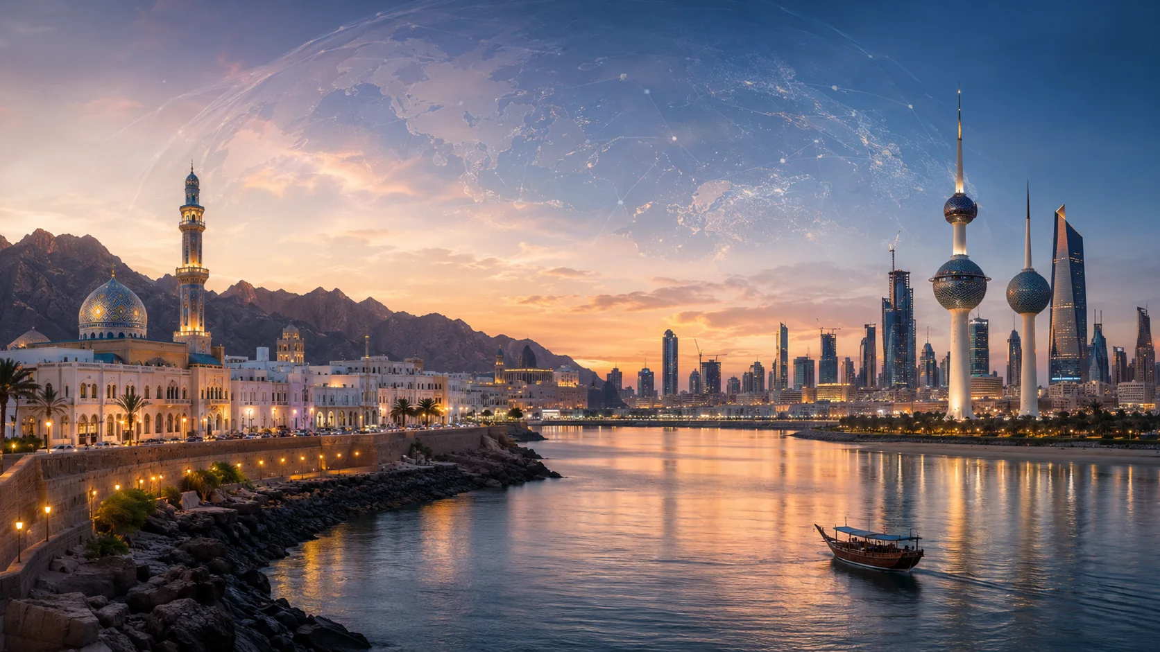 World, Oman and Gulf region visual